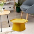 thumbnail image 3 of Mesa auxiliar pequeña, mesa de café para bebidas, para baño, sofá, silla, mesita de noche Hexágono Amarillo, 3 of 8