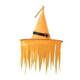 thumbnail image 1 of Fiudx Sombrero de Bruja, Diseño de Tela Naranja, Estructura de Alambre de Cobre, Ligero y Portátil, Perfecto para Halloween, Fiestas de Máscaras, Cosplay, Accesorio de Disfraz para Adultos, 34 Cm de, 1 of 2