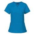 thumbnail image 4 of Ropa quirúrgica elástica con cuello en V y manga corta, traje de enfermera de hospital, ropa de lavado para sala de operaciones para mujer, 4 of 5