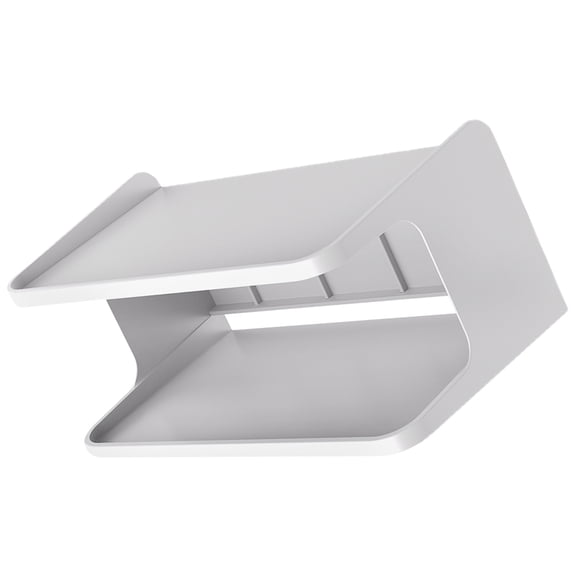 CRILSTYLEO White ABS Plastic Wall Mounted Organizer, Double Layer Storage Shelf Rack for Bathroom Kitchen Living Room Decor