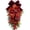 Red Hydrangea, variant on KUNPENG Independence Day July 4th Cemetery Flowers for Grave, Patriotic Red White and Blue Grave Flowers, Cemetery Vases, Pre-Lit Memorial Day Swag, Memorial Flags, 16"