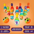 thumbnail image 2 of Kids Bowling Set - With 10 Bowling Pins & 2 Balls - Educational Early Development Indoor & Outdoor Games Set - For Toddlers & Infants Boys & Girls Age, 2 of 5
