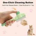 thumbnail image 2 of Unique Bargains Cat Comb Pet Hair Removal Comb Flea Comb Cat Grooming Brush with Release Button De-Shedding Cat Brush for Short Long Hair Cats Green, 2 of 7