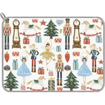 SM-XLHN SM-XLHN Nutcracker Dish Drying Mat Christmas Watercolor Nutcracker Absorbent Dish Drainer Protector Pad for Xmas Kitchen Countertop Tableware Decor, 18 x 24 Inch, AD4335