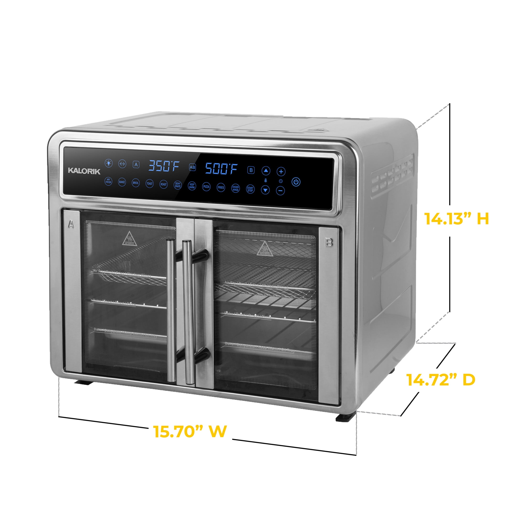 Kalorik MAXX 26 Quart Flex Trio Air Fryer Oven, in Stainless Steel (AFO 52295 SS)