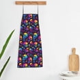 thumbnail image 5 of Naloa 1Pack Adjustable Bib Apron Waterdrop Resistant Cooking Kitchen Aprons for Women Men Chef, mushroom rainbow color Skull Print, 5 of 5