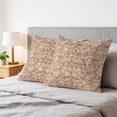 thumbnail image 6 of Pillow Covers 20x20 Set of 2, Botanical Rose Bud Square Throw Pillow Covers for Couch/Sofa/Living Room, Vintage Brown Floral Leaves Farmhouse Decorative Soft Pillowcases for Couch Throw Pillows, 6 of 9