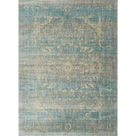Alexander Home Contessa Traditional Floral Scroll Distressed Rug - 9'6