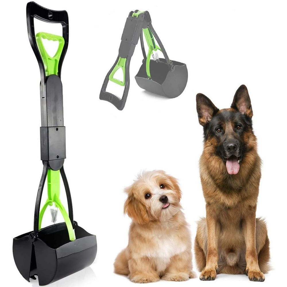 Pet Pooper Scooper, Foldable Long Handle Poop Scoop Portable Non