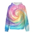 thumbnail image 5 of Tie Dye Shirt Kids Size 10 Teen Girls Crewneck Sweatshirt Casual Loose Cute Print Long Sleeve Crew Neck Baby Trendy Hooded Outfit Tops, 5 of 6
