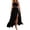 Black, variant on Women Halter Summer Dresses Sleeveless Cutout Backless Sundress Slit Boho Maxi Beach Wedding Guest Dress