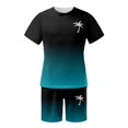 thumbnail image 3 of Men's Suits Product Title for Summer Athletic Set with Color Block Design and Adjustable Drawstring Waist Casual O Neck Short Sleeve Tracksuit, 3 of 5