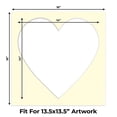 thumbnail image 2 of Off White Picture Frame Mat for 16x16 Frames - Heart Opening for 14x14 Photos - 25 Mats, 2 of 7