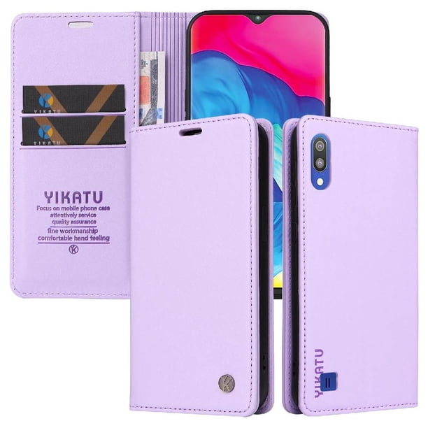 Funda para Samsung Galaxy A10/M10 Estuche de Cuero PU Tipo Cartera con Ranuras para Tarjetas y Cierre Magnético
