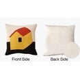 thumbnail image 3 of Fennco Styles Novelty House Knitted Decorative Throw Pillow Cover 18" W x 18" L – Multicolor Textured Cushion Case for Home, Couch, Bedroom, Kids Room, Playroom and Office Décor, 3 of 7