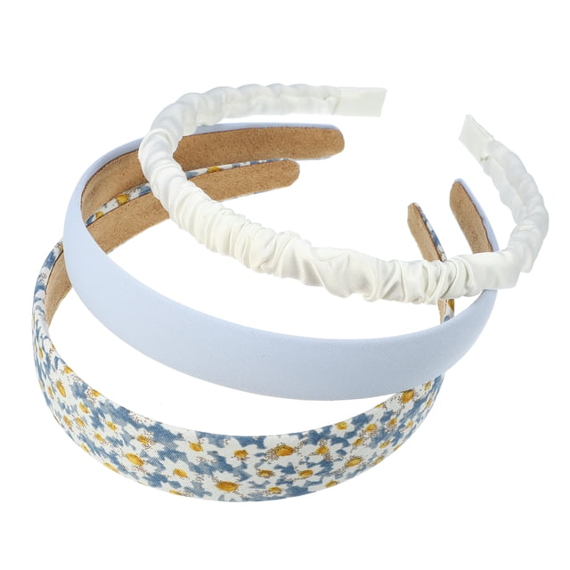 Juego de 3 diademas de moda, diademas de diferentes diseños, diademas plisadas, diademas de color sólido, accesorios para el cabello para bodas de fiestas de niñas
