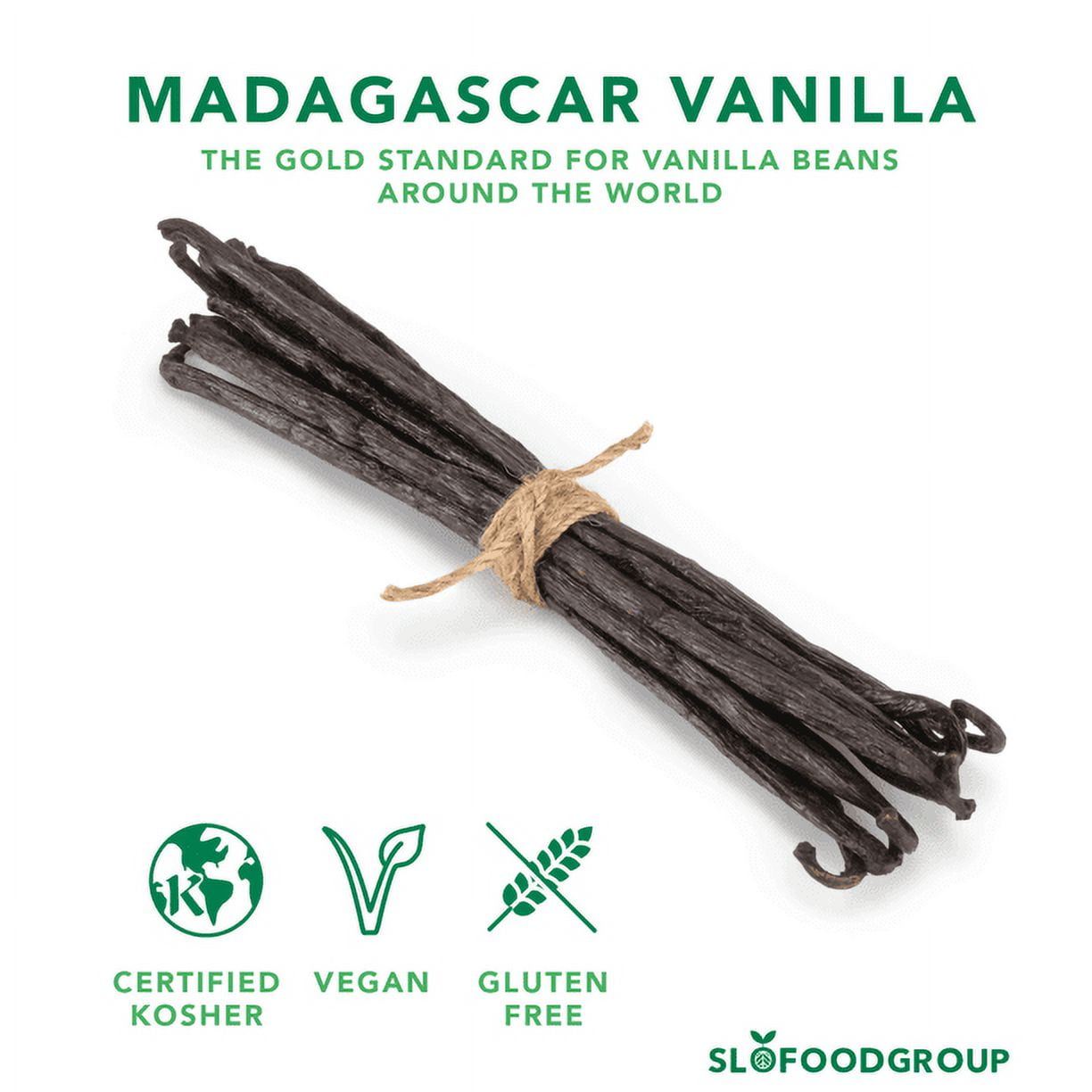 Slofoodgroup Extract Grade B Madagascar Vanilla Beans - 4 Ounces