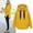 Yellow, variant on Fashion Coat For Womens Hoodies Coat Fall Winter Warm Pockets Drawstring Zipper Open Thin Hooded Jackets Long Cardigans Tops Outwear Long Zippe Sweatshirts for Women Half Snap Pullover Women Women