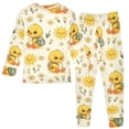 thumbnail image 2 of Dailycode Cotton Pajama Set Snug Fit Long Sleeve Top and Pants for 18M-8Y Cartoon Duck with Backpack, 2 of 7