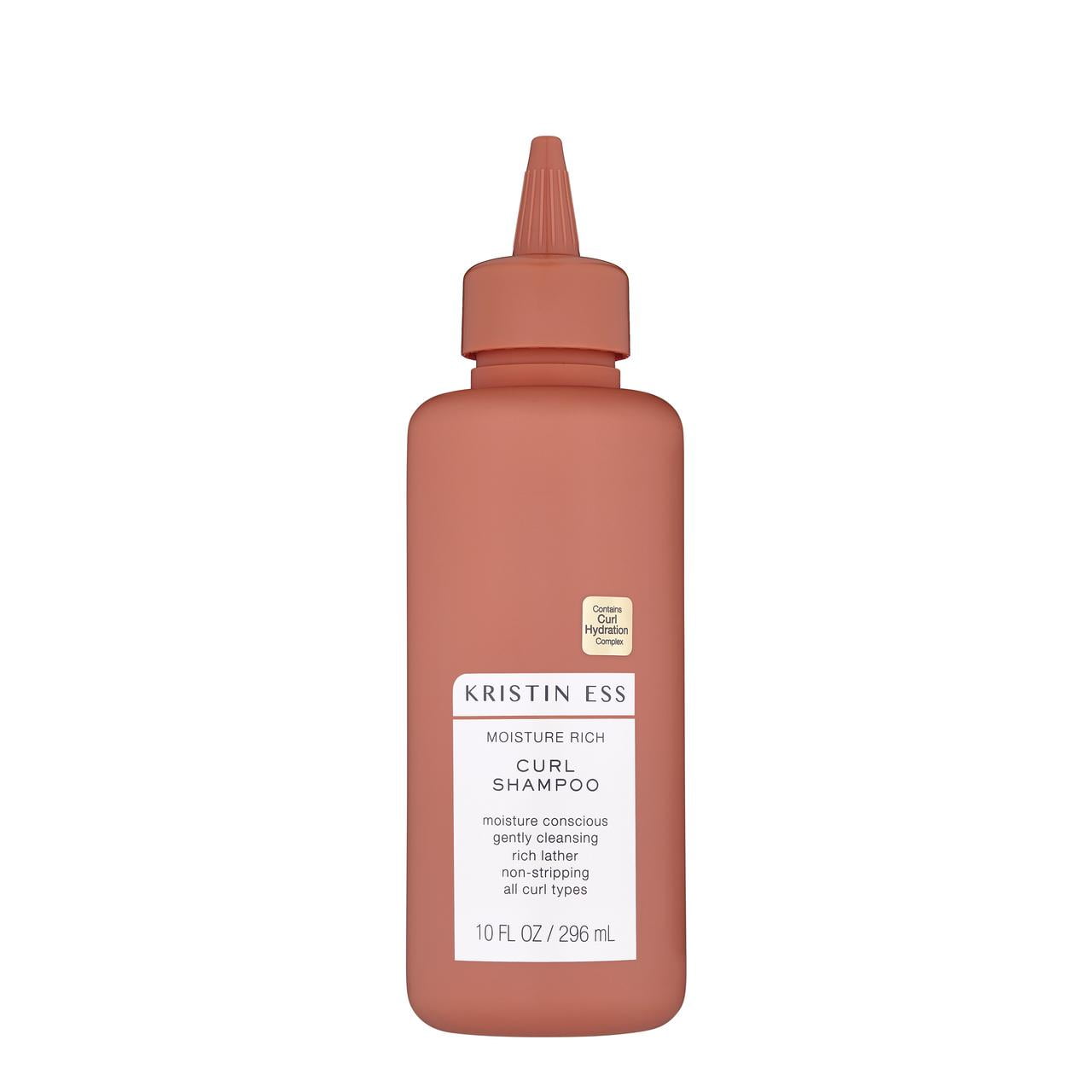 Kristin Ess Hair Moisture Rich Curl Shampoo with Shea Butter for Curly Hair, Anti Frizz Moisture Shampoo, Curly Hair Product for All Curls 2A-4C, 10oz