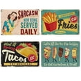 thumbnail image 2 of Wall Decor Office Dorm Den Humor Personality Vintage Retro Tin Sign - Vintage Sarcasm Served Daily, 2 of 4