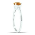 thumbnail image 2 of SZUL Women's Princess Cut Citrine and Diamond Classic Band in 10K White Gold, 2 of 5