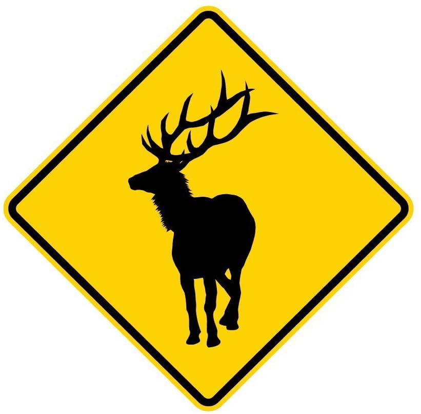 Deer Crossing X-Ing Aluminum Rust Free Sign W11-3 