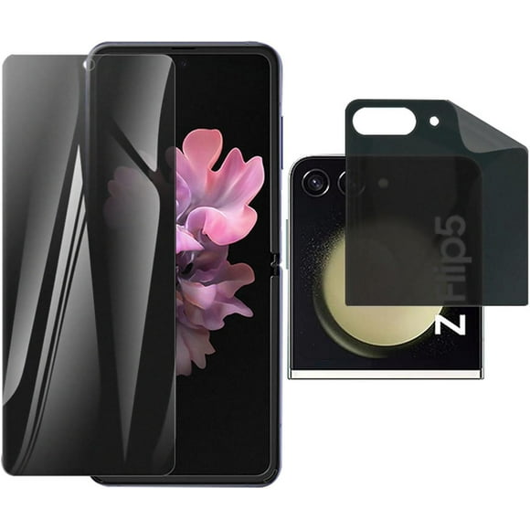Z Flip 5 Screen Protector, Privacy Screen Protector Compatible Samsung Galaxy Z Flip 5 Anti-peeping Outer+inner Screen Protector Film