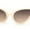 Peach - Brown, variant on Snake Serpent Jewel Frame Plastic Cat Eye Diva Sunglasses White - Clear