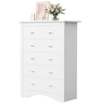 thumbnail image 5 of Homall 5 Drawer Tall Dresser for Bedroom, Wide Storage Cabinet for Living Room, Wood Chest of Drawers with Metal Handles, White, 5 of 10