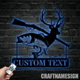 thumbnail image 3 of Craftnamesign Custom Deer And Fish Hunting Metal Wall Art LED Light, Custom Hunter Sign Wall Decor, 3 of 5