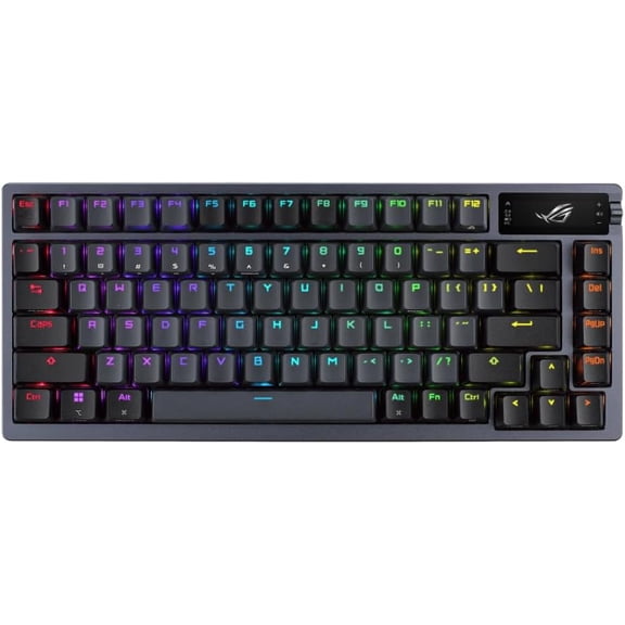 Restored ASUS ROG Azoth OLED display Bluetooth Gaming Keyboard,Gunmetal