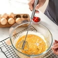 thumbnail image 4 of Koiauber Egg Beating Device Stainless Steel Semi-automatic Egg Beater Ergonomic Handle No Batteries Needed Kitchen Essential, 4 of 7