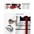 thumbnail image 5 of Tie Up Valance Curtain for Kitchen, Modern Burgundy Red Black White Art Rod Pocket Short Curtains Adjustable Tie-Up Shade Valances, Abstract Geometric Window Treatment for Bathroom Living Room Bedroom, 5 of 7