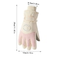 thumbnail image 3 of CUZIBR Womens Gloves Ski Snowboarding Windproof Screen Gloves Thick Fuzzy Warm Lined Waterproof Comfy Dailywear Outdoor Cold Weather For Unisex, 3 of 5