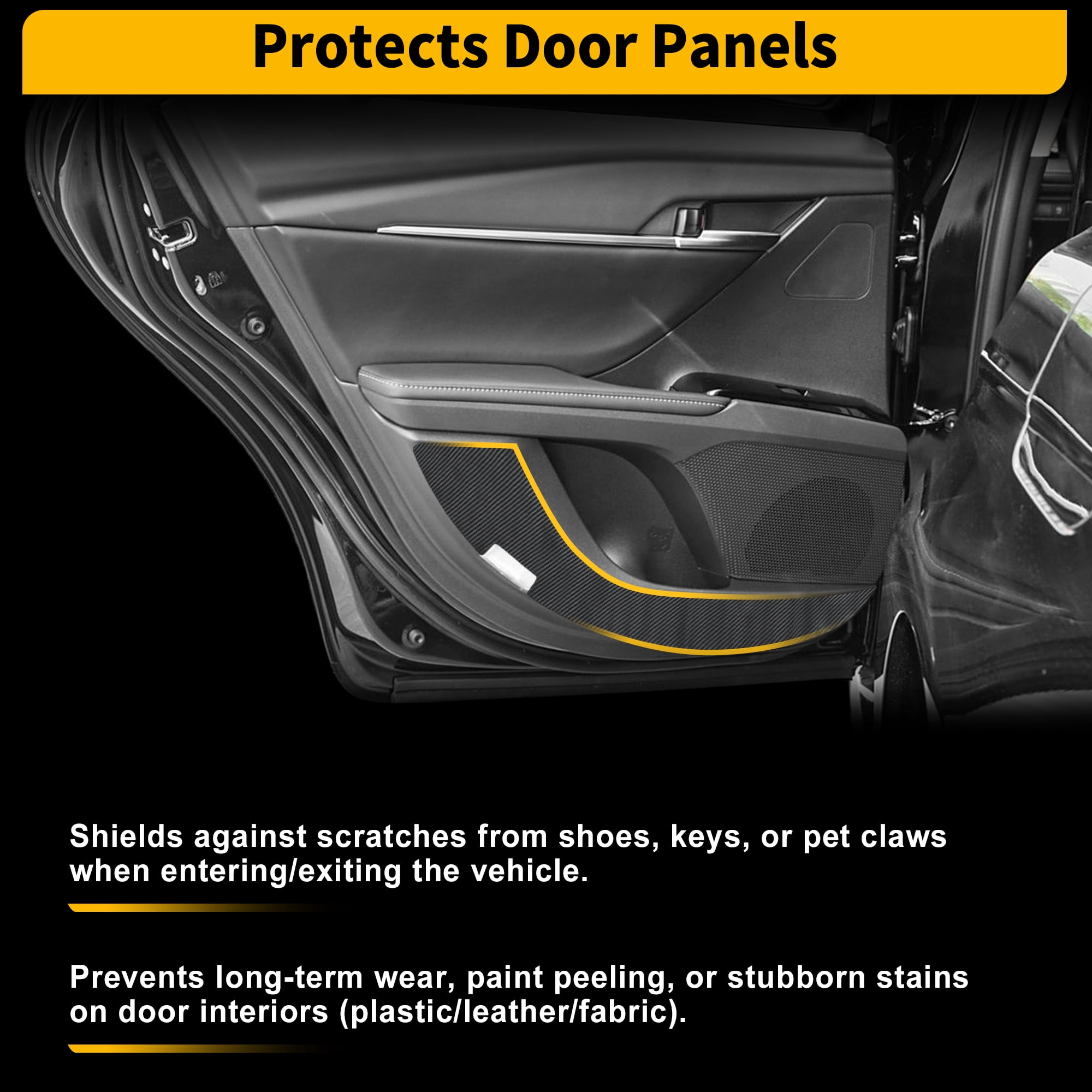 Unique Bargains Car Door Anti Kick Pad Sticker for Toyota Camry 2018-2025 1Set