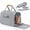 Light Gray, variant on Soft-Sided Escape-Proof Pet Carrier for Large Cats and Small Dogs Up to 25 lbs, Portable Travel Carrier with Locking Zippers, Dual-Sided Cushion, Safety Car Buckle, and Foldable Travel Bowl