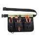thumbnail image 2 of Bolsa de herramientas negra, riñonera multifuncional impermeable y resistente al desgaste para mantenimiento y construcción con cinturón extraíble, 2 of 5