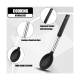 thumbnail image 3 of Xiao Hua Juego de 4 espátulas de silicona para cocinar, juego de utensilios de cocina de silicona resistentes al calor, espátula de cocina antiadherente, color negro, 3 of 5