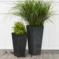 thumbnail image 4 of Root & Vessel Ella Tall Planter, Black, 13.5", 4 of 11