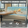 thumbnail image 4 of XYZCANDO Starfish RV Dinette Cushion Covers Universal Bench Seat Cover Comfortable Furniture Covers for Sofa and Loveseat Washable Sofa Slip Covers for 2 Seat Cushion Couch Easy to Install Blue, 4 of 7