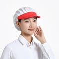 thumbnail image 3 of Chef Hat Kitchen Cooking Chef Cap Food Service Hair Nets A-Red, 3 of 4