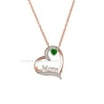 thumbnail image 4 of MOM Pendant Necklace Mothers Day Gift, Moissanite Birthstone Mom Heart Pendant With Cable Chain, 14KT Gold Plated, Heart Charm For Mom Gift,, 4 of 5