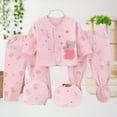 thumbnail image 2 of Caqnni 0-3M Unisex Newborn Baby Neutral Newborn Baby Clothes Newborn Baby Gift Sets for Girl Boy and Boy 5-Piece Pattern CottonGifts Newborn Gifts Set Layette Set, 2 of 7