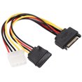 thumbnail image 4 of Fdit 2pcs Cables 18cm 15Pin Male To Molex 4pin Female And 15pin Female Extension Cables For Computer Case,Hard Drive Power Cable Adapter, Power Splitter Adapter Cable, 4 of 8