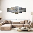 thumbnail image 6 of Elephant Stock Marble Texture Abstract Wall Art - Horizontal Multi Panel Canvas - Living Room Wall Decor - Abstract Multi Panel - Blue And Orange Decor - 74" x 34", 6 of 6
