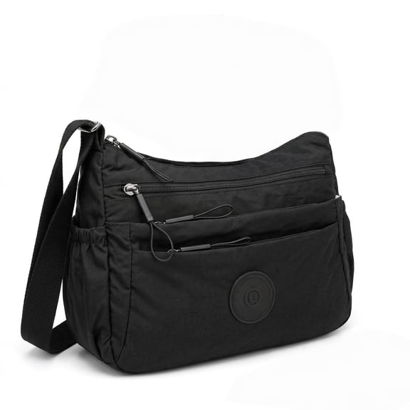 Women's Multi-Pocket Crossbody Bag, Water-Resistant Zipper Shoulder Purse for Travel & Daily Use