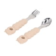 thumbnail image 1 of Multipurpose Toddler Fork Spoon Set, Cartoon Shape With Comfortable Grip, 316 Stainless Steel Fork Spoon Set For Independent Eating Training, 1 of 8