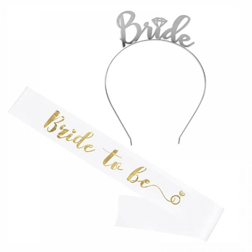 Bachelorette Party Decorations Kit,Hair Bands, Bride to Be Sash,Bridal