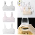 thumbnail image 2 of Girls Adolescent Cotton Bra Development Period Cotton Vest High School Junior High School Students Underwear Multi-color One Size White, 2 of 4